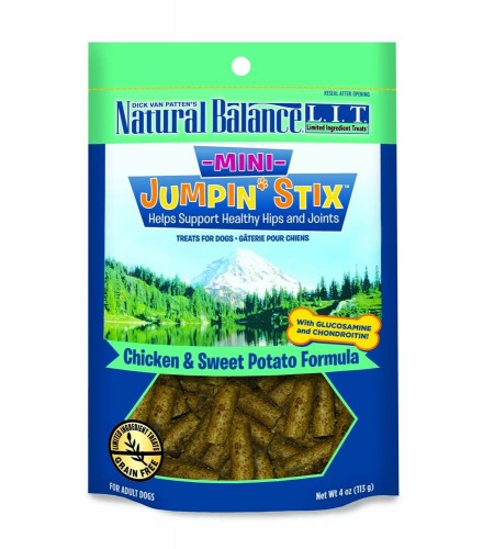 Natural Balance LIT Mini Hip-Stix Chicken Formula Semi-Moist Dog Treat 4oz
